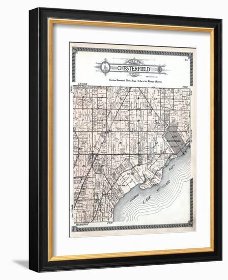 1916, Chesterfield Township, New Baltimore, Lake St. Clair, Anchor Bay, Michigan, United States-null-Framed Giclee Print