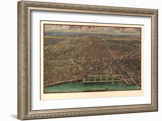 1916 Chicago Map-N^ Harbick-Framed Art Print