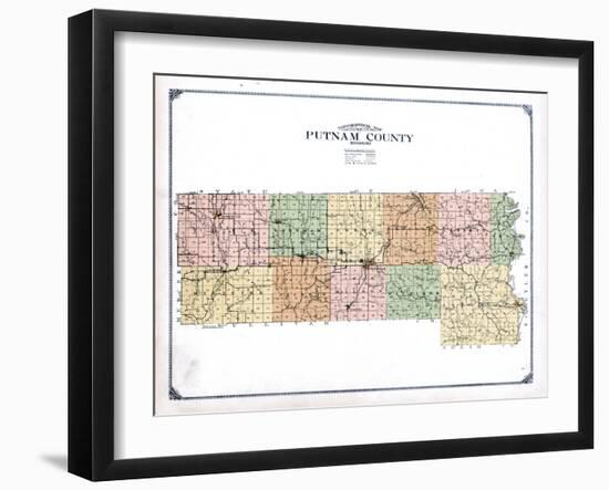 1916, Putnam County Topographical Map, Missouri, United States-null-Framed Giclee Print