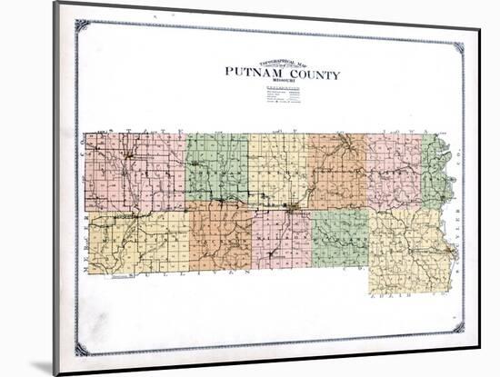 1916, Putnam County Topographical Map, Missouri, United States-null-Mounted Giclee Print