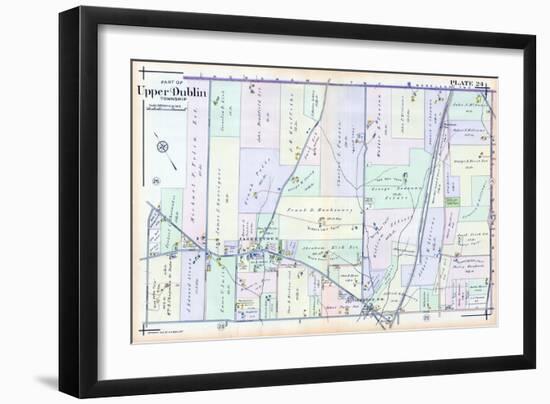 1916, Upper Dublin Township, Jarrettown, Dresher, Horsham Sta., Pennsylvania, Unit-null-Framed Giclee Print