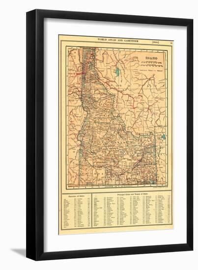 1917, Idaho State Map 1917, Idaho, United States-null-Framed Giclee Print