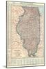 1917, Illinois State Map 1917, Illinois, United States-null-Mounted Giclee Print