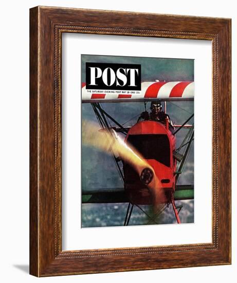 "1918 Fokker D-7," Saturday Evening Post Cover, May 18, 1963-John Zimmerman-Framed Giclee Print