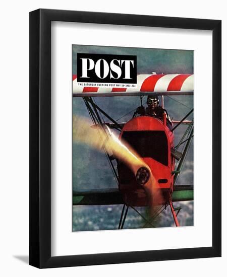 "1918 Fokker D-7," Saturday Evening Post Cover, May 18, 1963-John Zimmerman-Framed Giclee Print