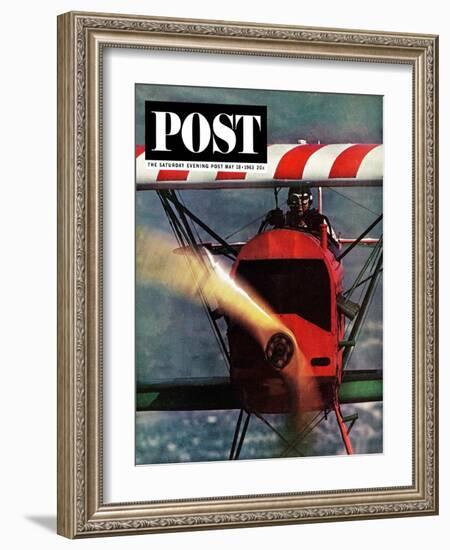 "1918 Fokker D-7," Saturday Evening Post Cover, May 18, 1963-John Zimmerman-Framed Giclee Print