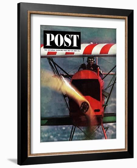 "1918 Fokker D-7," Saturday Evening Post Cover, May 18, 1963-John Zimmerman-Framed Giclee Print