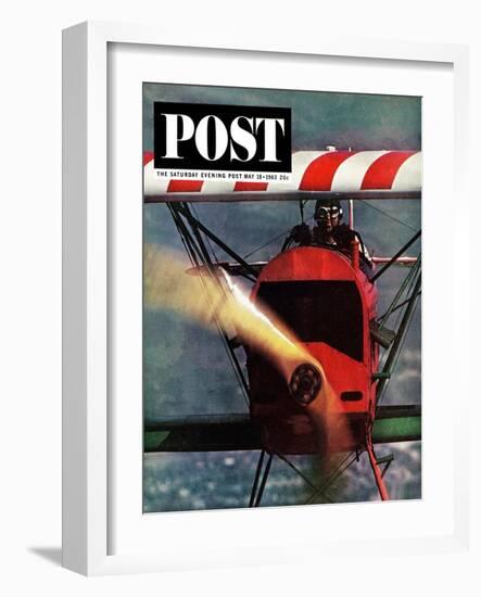 "1918 Fokker D-7," Saturday Evening Post Cover, May 18, 1963-John Zimmerman-Framed Giclee Print