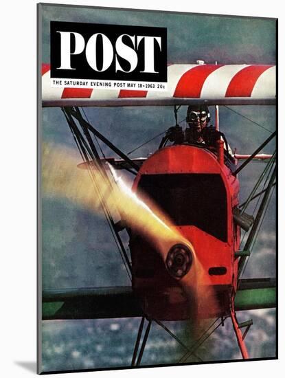 "1918 Fokker D-7," Saturday Evening Post Cover, May 18, 1963-John Zimmerman-Mounted Giclee Print