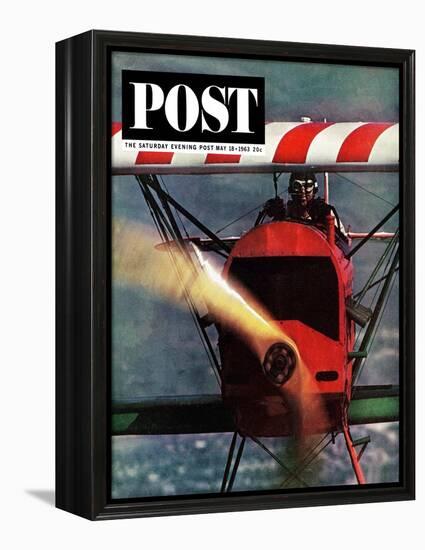 "1918 Fokker D-7," Saturday Evening Post Cover, May 18, 1963-John Zimmerman-Framed Premier Image Canvas