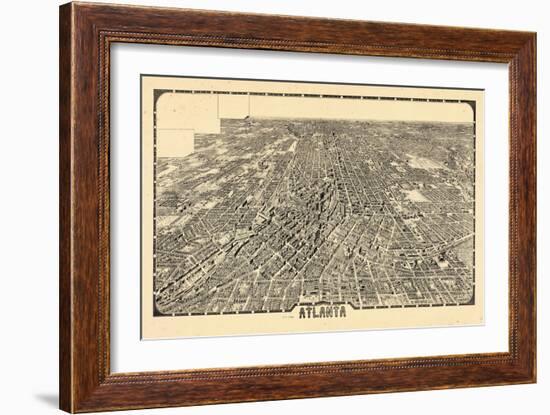 1919, Atlanta Bird's Eye View, Georgia, United States-null-Framed Giclee Print