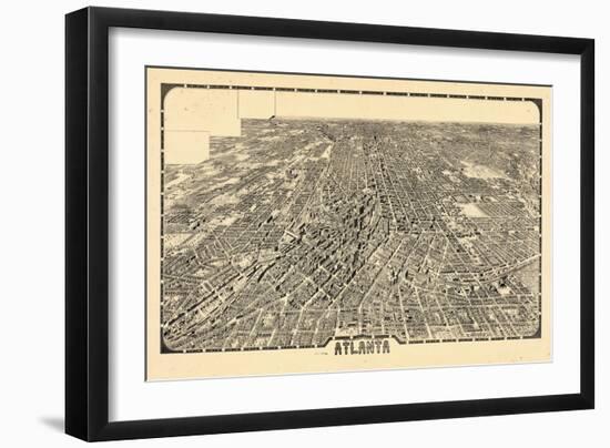 1919, Atlanta Bird's Eye View, Georgia, United States-null-Framed Giclee Print