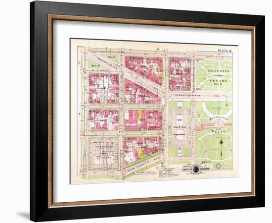 1919, Plate 016, District of Columbia, United States, White House-null-Framed Giclee Print