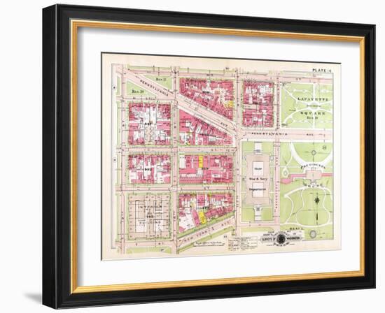 1919, Plate 016, District of Columbia, United States, White House-null-Framed Giclee Print