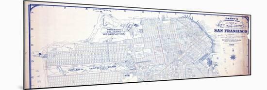 1919, San Francisco Indexed Map of the City and County, California, United States-null-Mounted Giclee Print