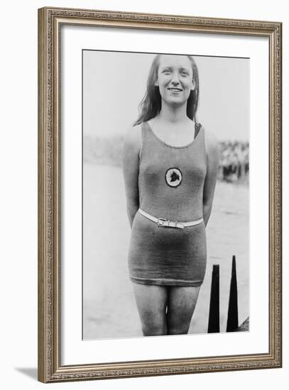 1920 Olympic Champion Irene Guest Won Two Medals at the Antwerp Olympics-null-Framed Photo