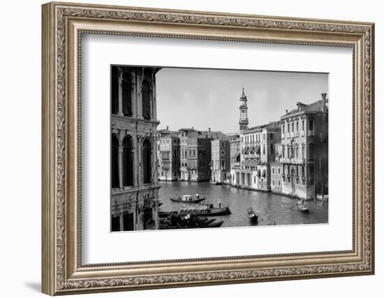 1920s-1930s Grand Canal from Rialto Bridge Venice, Italy-null-Framed Photographic Print