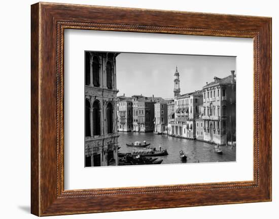 1920s-1930s Grand Canal from Rialto Bridge Venice, Italy-null-Framed Photographic Print