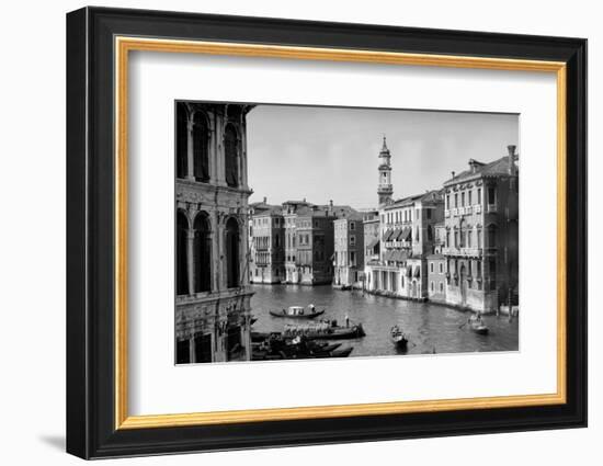 1920s-1930s Grand Canal from Rialto Bridge Venice, Italy-null-Framed Photographic Print