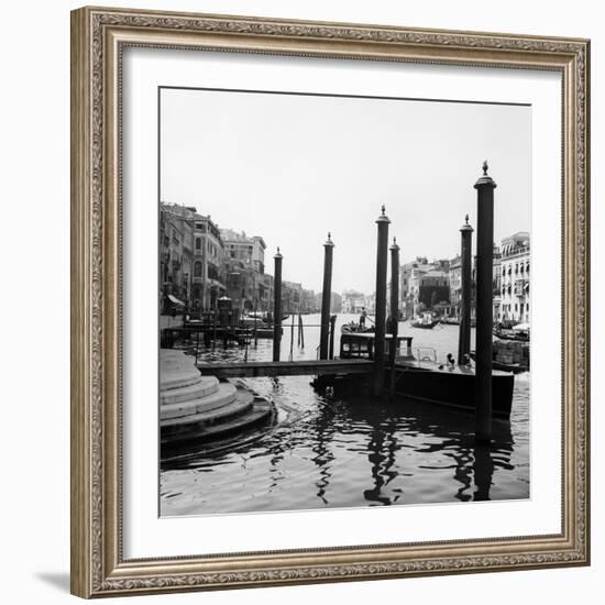 1920s-1930s Venice, Italy Gondolas Along Grand Canal-null-Framed Photographic Print