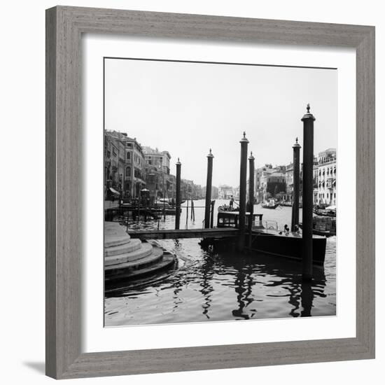 1920s-1930s Venice, Italy Gondolas Along Grand Canal-null-Framed Photographic Print