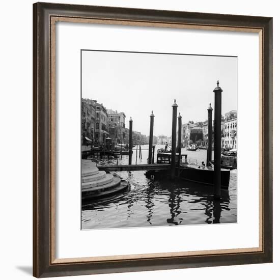 1920s-1930s Venice, Italy Gondolas Along Grand Canal-null-Framed Photographic Print