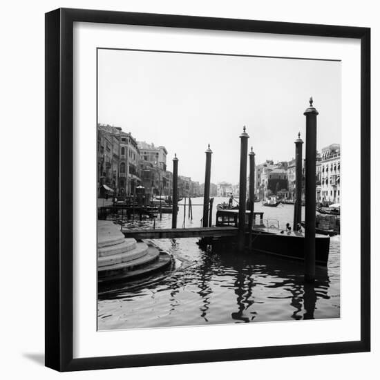 1920s-1930s Venice, Italy Gondolas Along Grand Canal-null-Framed Photographic Print