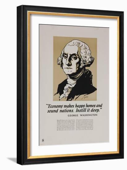 1920s American Banking Poster, George Washington-null-Framed Giclee Print