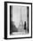 1920s Anonymous Silhouetted Woman Standing in Profile in the Trocadero across the Seine-null-Framed Photographic Print