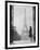 1920s Anonymous Silhouetted Woman Standing in Profile in the Trocadero across the Seine-null-Framed Photographic Print