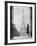 1920s Anonymous Silhouetted Woman Standing in Profile in the Trocadero across the Seine-null-Framed Premium Photographic Print