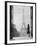 1920s Anonymous Silhouetted Woman Standing in Profile in the Trocadero across the Seine-null-Framed Premium Photographic Print