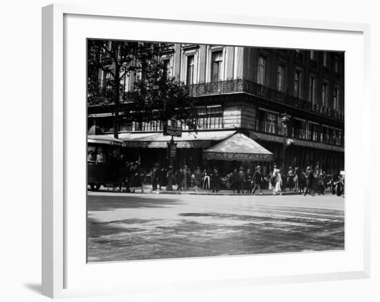 1920s Cafe De La Paix in the Grand Hotel Paris, France-null-Framed Photographic Print