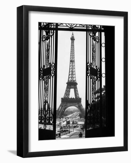 1920s Eiffel Tower Built 1889 Seen from Trocadero Wrought Iron Doors Paris,, France--Framed Photographic Print