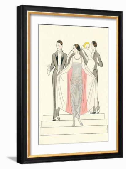1920s Fashion Illustratiion-null-Framed Art Print