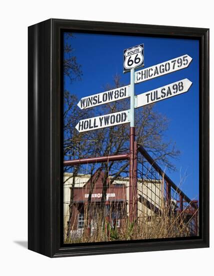 1920s Filling Station, Historic Route 66, Luther, Oklahoma-Richard Cummins-Framed Premier Image Canvas