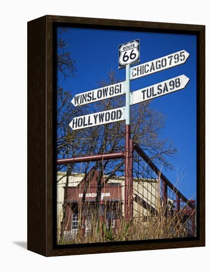 1920s Filling Station, Historic Route 66, Luther, Oklahoma-Richard Cummins-Framed Premier Image Canvas
