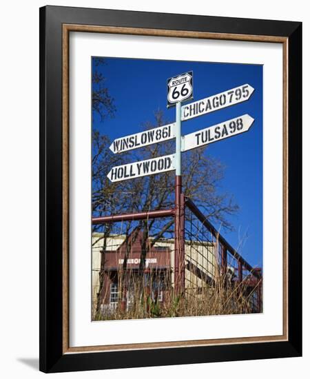 1920s Filling Station, Historic Route 66, Luther, Oklahoma-Richard Cummins-Framed Photographic Print