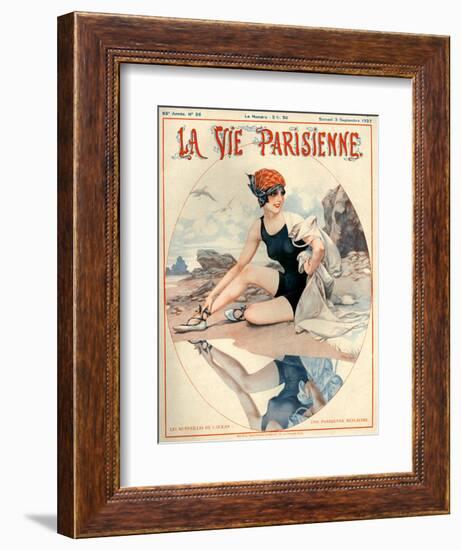 1920s France La Vie Parisienne Magazine Cover-null-Framed Giclee Print