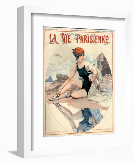 1920s France La Vie Parisienne Magazine Cover-null-Framed Giclee Print