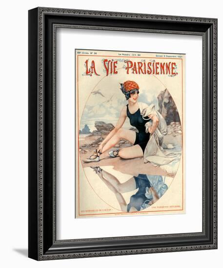 1920s France La Vie Parisienne Magazine Cover-null-Framed Giclee Print