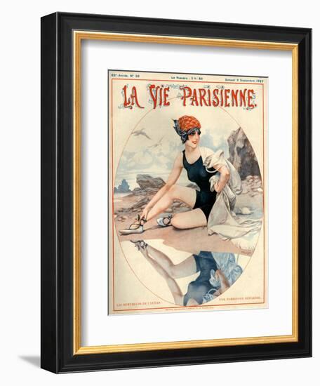 1920s France La Vie Parisienne Magazine Cover-null-Framed Giclee Print