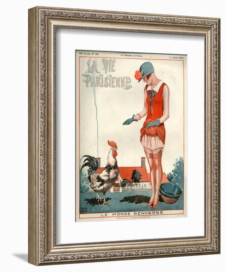 1920s France La Vie Parisienne Magazine Cover-null-Framed Giclee Print