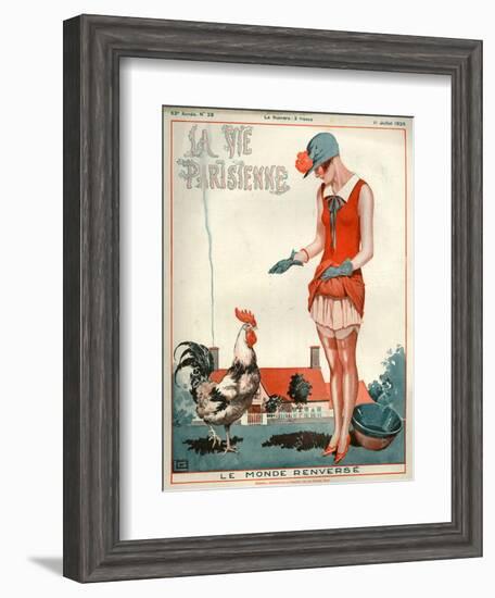 1920s France La Vie Parisienne Magazine Cover-null-Framed Giclee Print