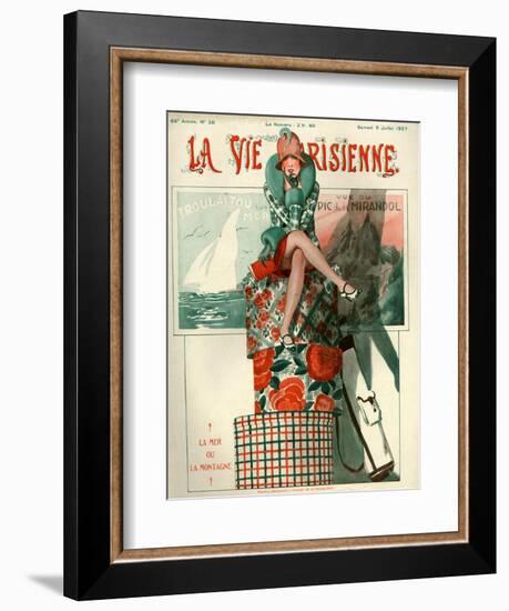 1920s France La Vie Parisienne Magazine Cover-null-Framed Giclee Print