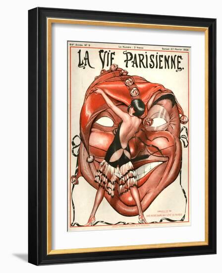 1920s France La Vie Parisienne Magazine Cover-null-Framed Giclee Print