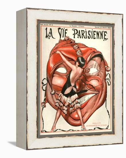 1920s France La Vie Parisienne Magazine Cover-null-Framed Premier Image Canvas