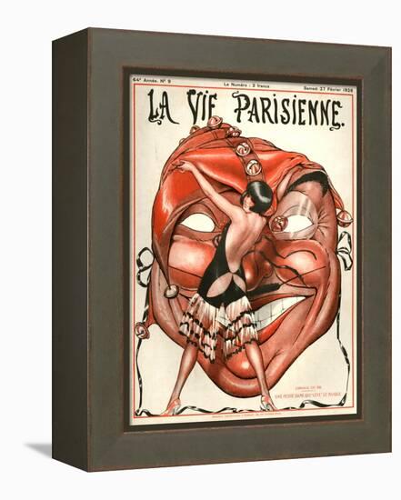 1920s France La Vie Parisienne Magazine Cover-null-Framed Premier Image Canvas