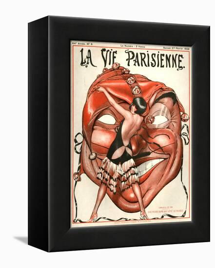 1920s France La Vie Parisienne Magazine Cover-null-Framed Premier Image Canvas