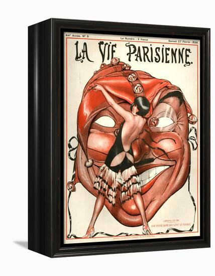 1920s France La Vie Parisienne Magazine Cover-null-Framed Premier Image Canvas